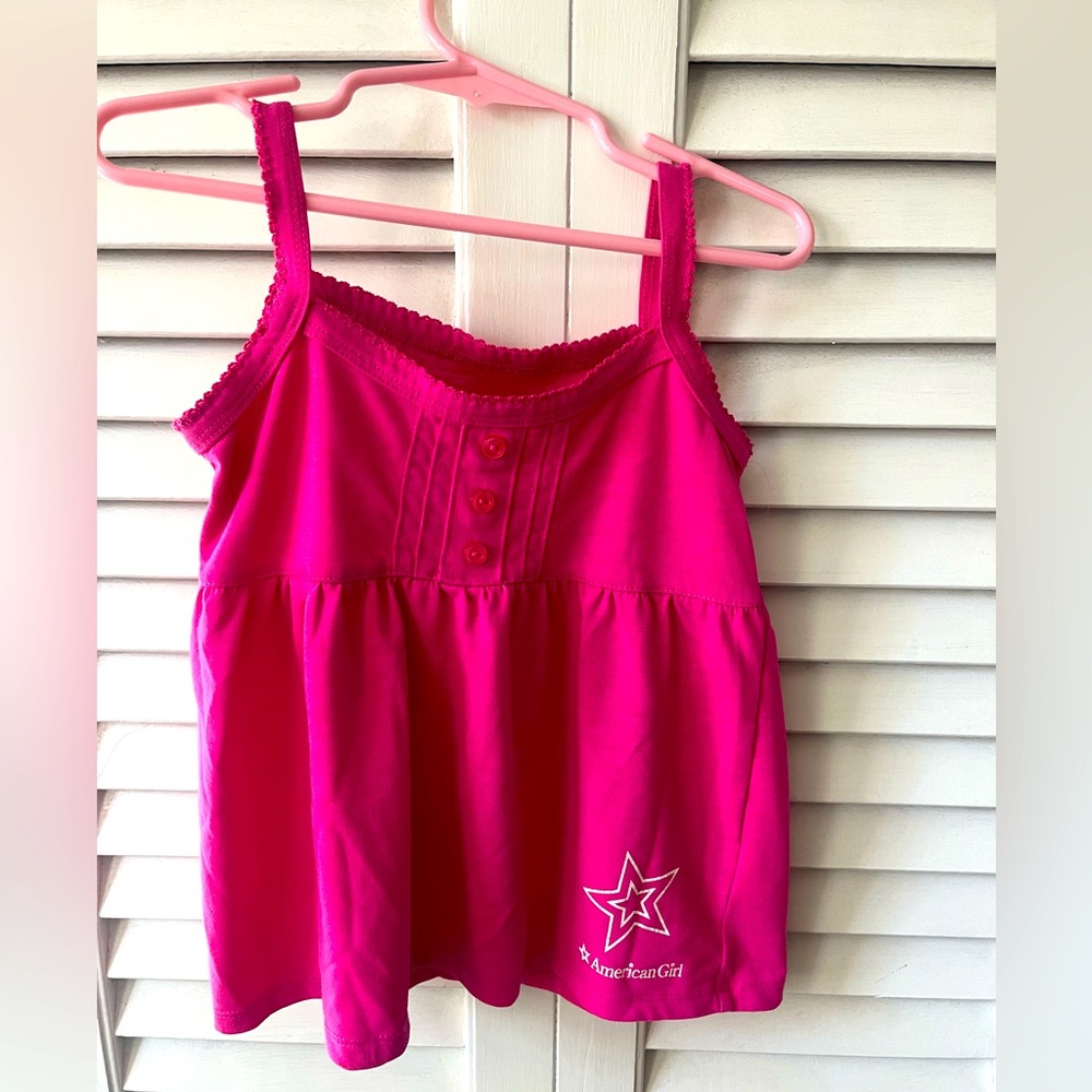 American Girl pink tank top size 6